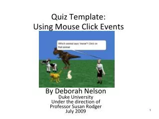 Quiz Template: Using Mouse Click Events