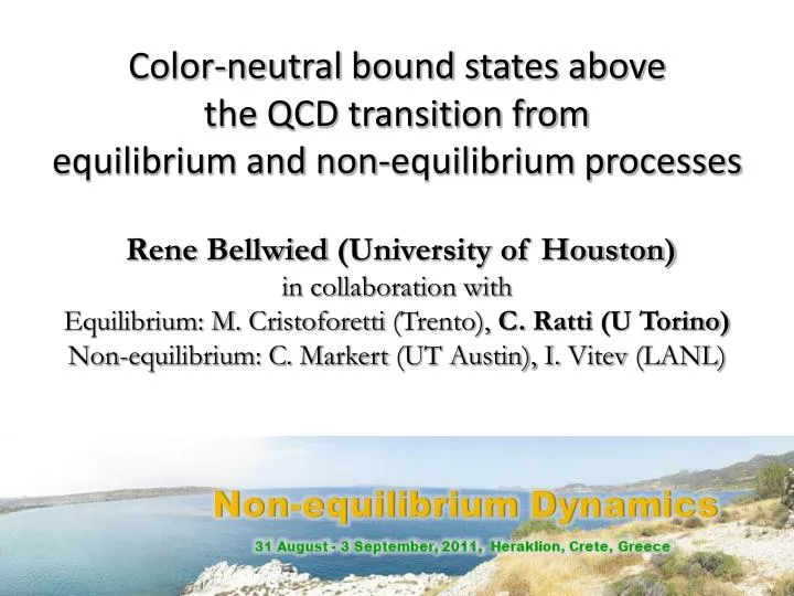 color neutral bound states above the qcd transition from equilibrium and non equilibrium processes