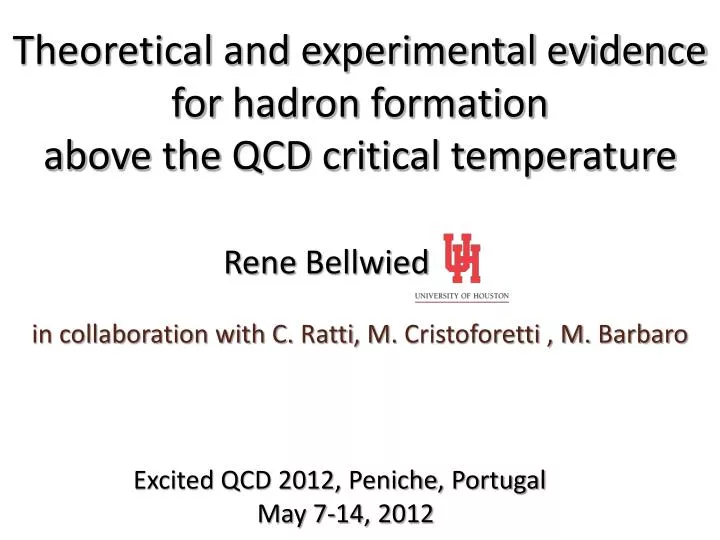 theoretical and experimental evidence for hadron formation above the qcd critical temperature