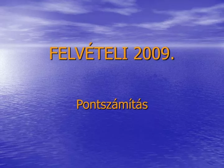 felv teli 2009