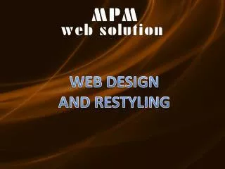 WEB DESIGN AND RESTYLING