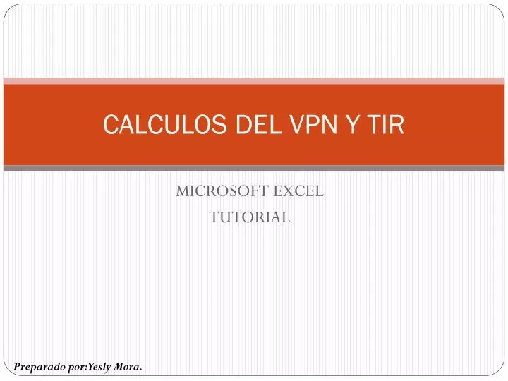 calculos del vpn y tir