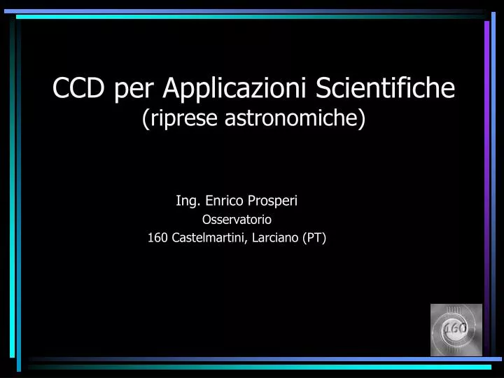 ccd per applicazioni scientifiche riprese astronomiche