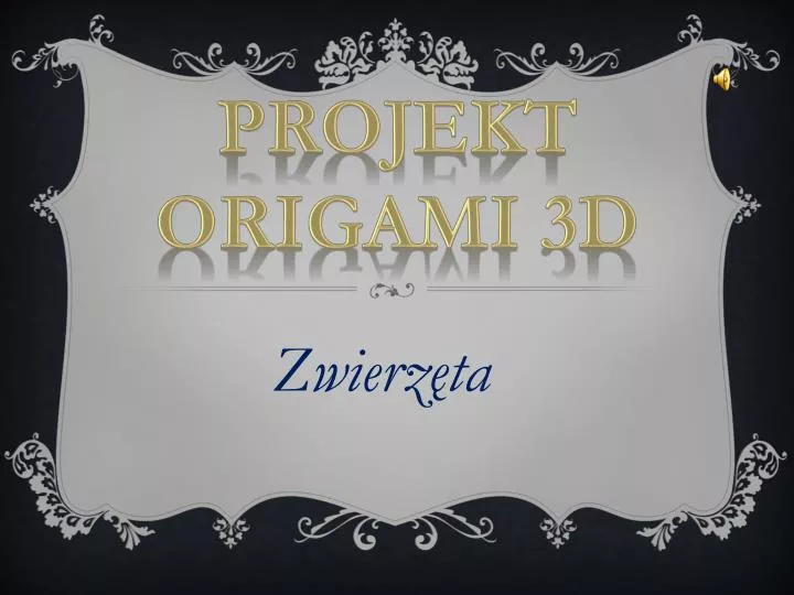 projekt origami 3d