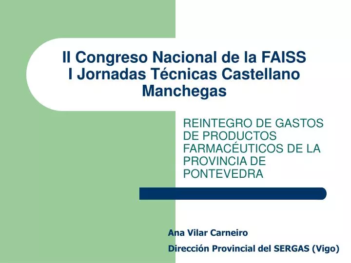 ii congreso nacional de la faiss i jornadas t cnicas castellano manchegas