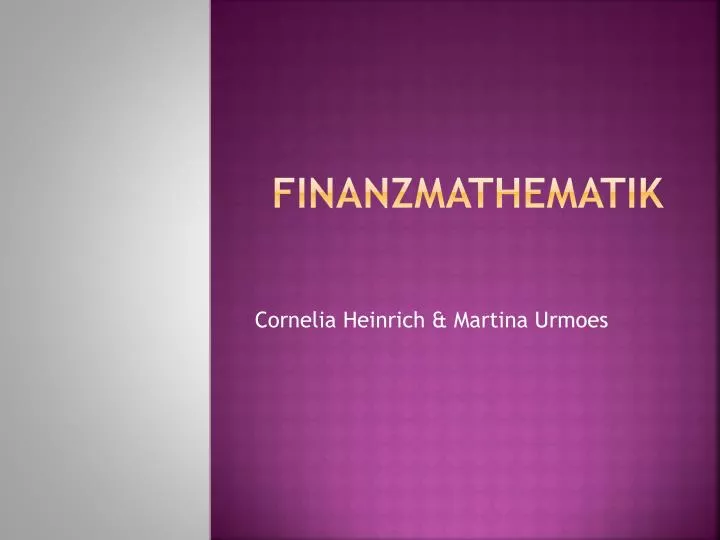 finanzmathematik