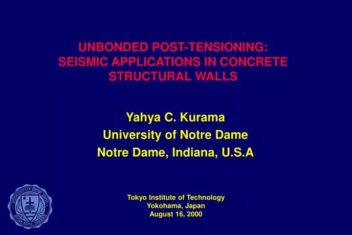 unbonded post tensioning seismic applications in concrete structural walls