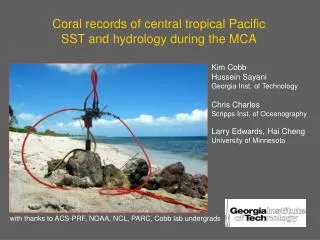 Coral records of central tropical Pacific SST and hydrology during the MCA