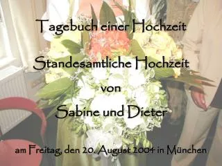 Tagebuch einer Hochzeit