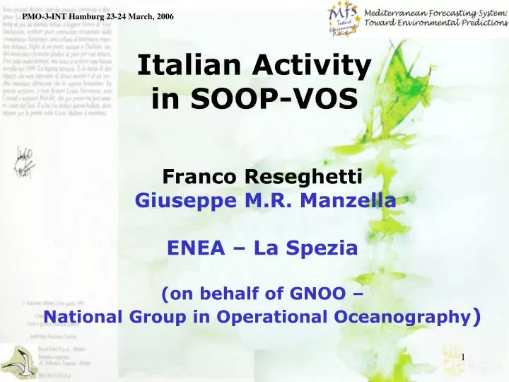 italian activity in soop vos