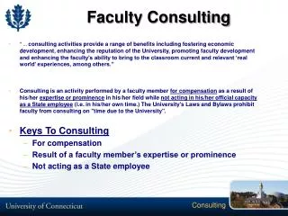 Faculty Consulting