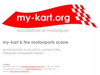 my-kart &amp; the motorsports scene