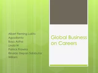 Global Business on Careers