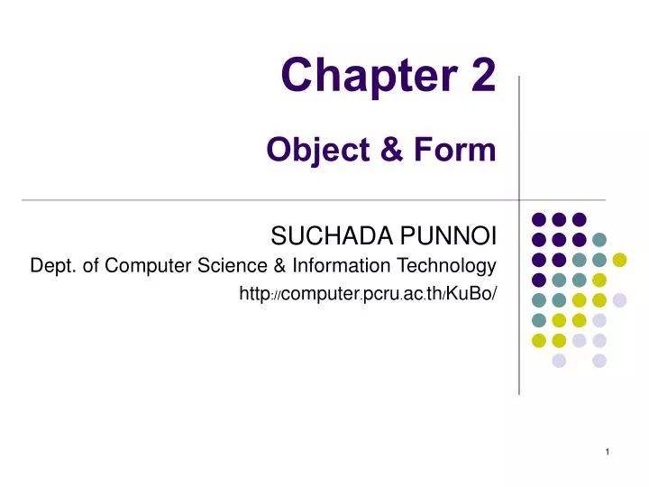 chapter 2 object form