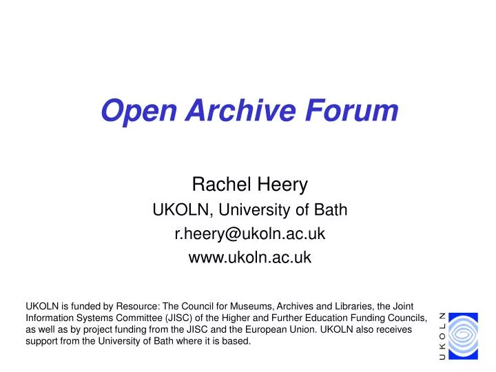 open archive forum