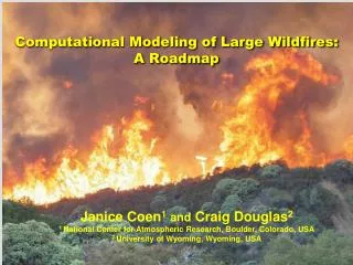 Computational Modeling of Large Wildfires: A Roadmap