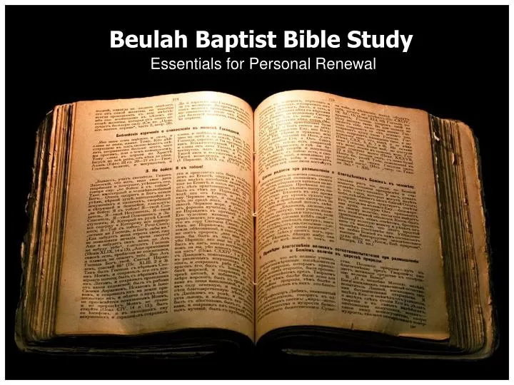beulah baptist bible study