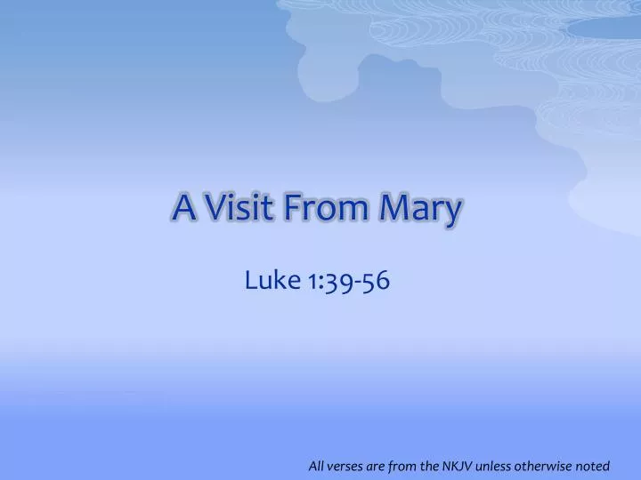 a visit from mary