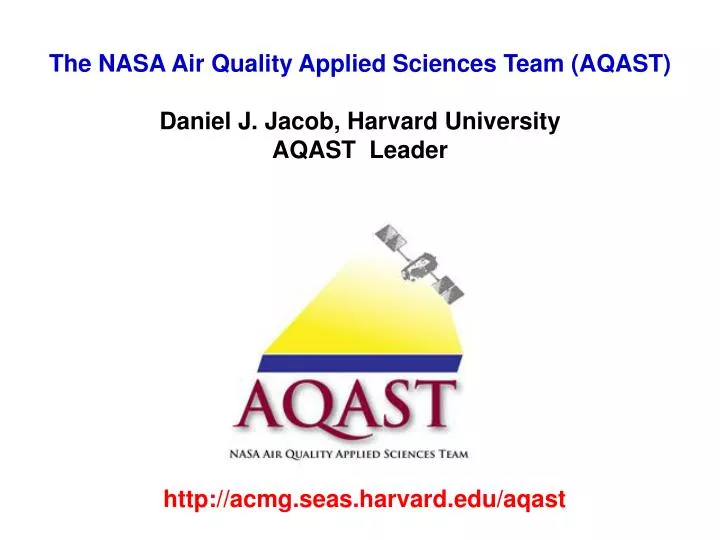the nasa air quality applied sciences team aqast daniel j jacob harvard university aqast leader