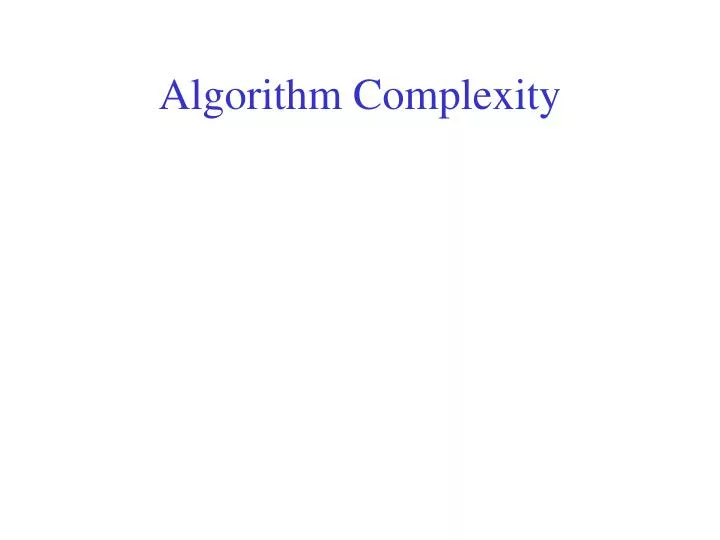 algorithm complexity