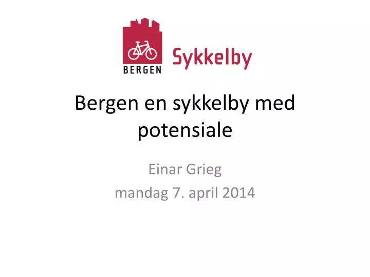 bergen en sykkelby med potensiale