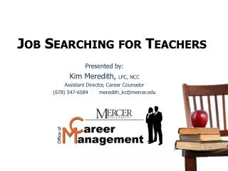 Job Searching for Teachers