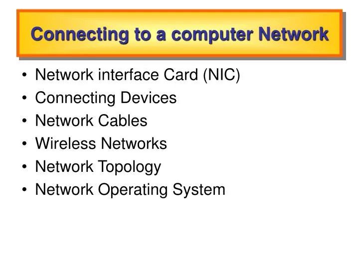 connecting to a computer network