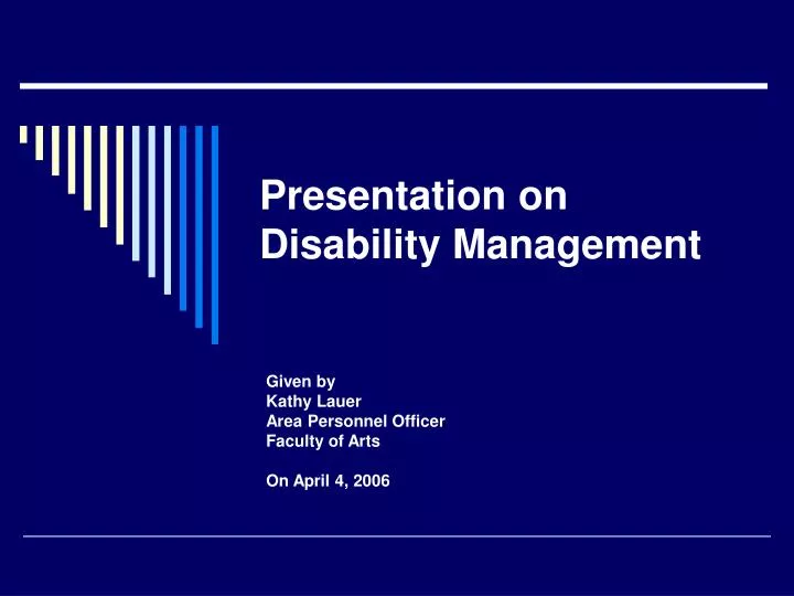 presentation on disability management