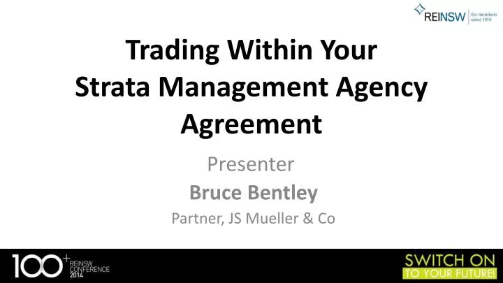 trading within your strata management agency agreement