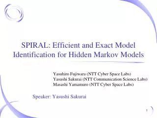 SPIRAL: Efficient and Exact Model Identification for Hidden Markov Models