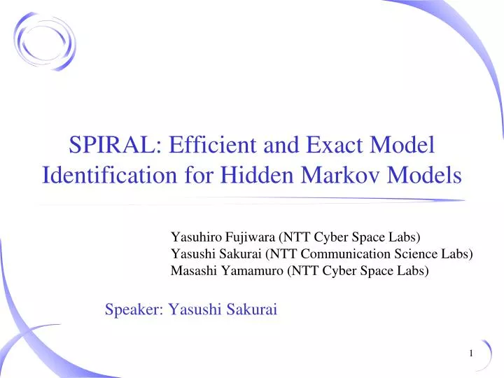 spiral efficient and exact model identification for hidden markov models