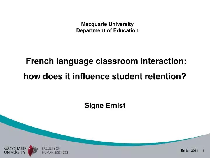 french language classroom interaction how does it influence student retention signe ernist