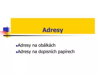 Adresy