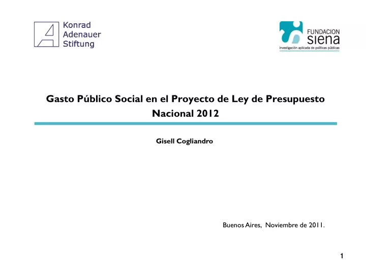 gasto p blico social en el proyecto de ley de presupuesto nacional 2012