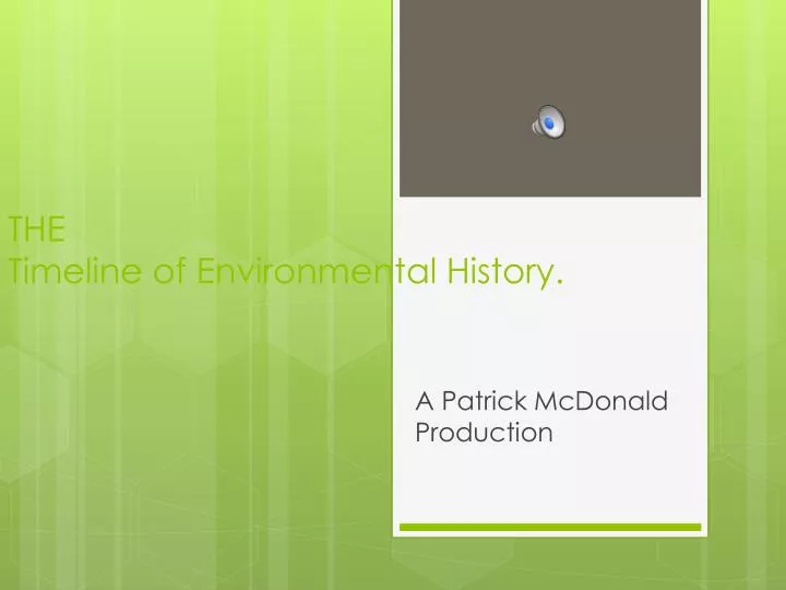 the timeline of environmental history