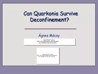Can Quarkonia Survive Deconfinement?