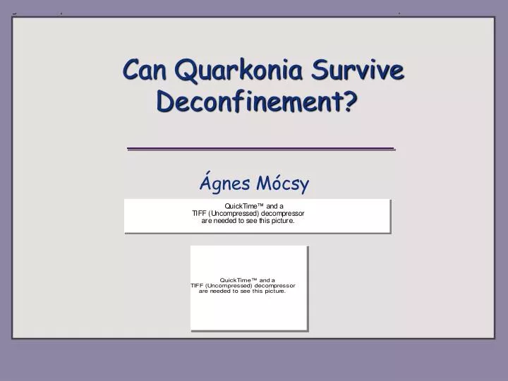 can quarkonia survive deconfinement