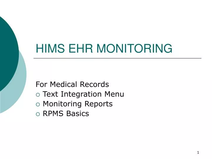 hims ehr monitoring