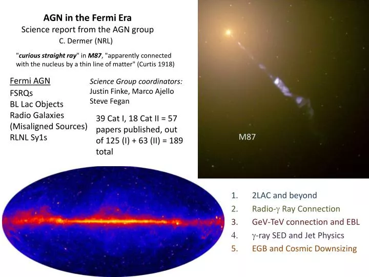agn in the fermi era science report from the agn group