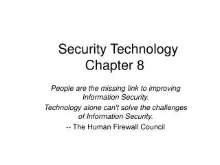 Security Technology Chapter 8