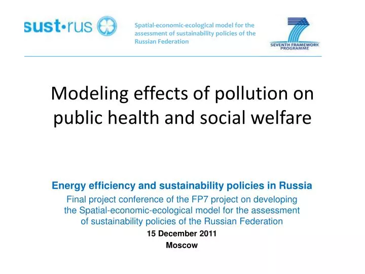 modeling effects of pollution on public health and social welfare