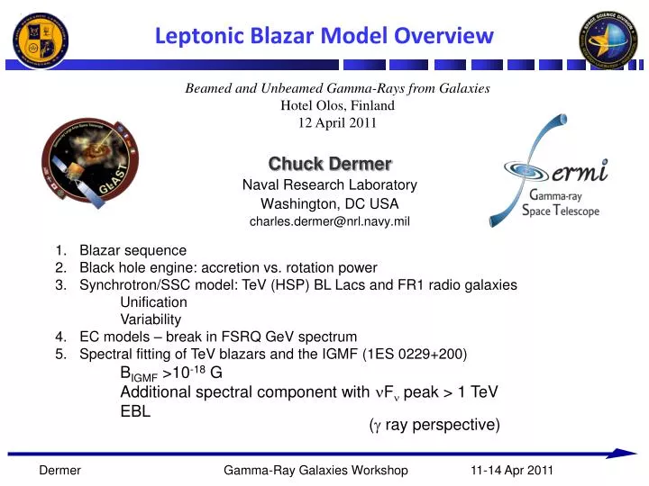 leptonic blazar model overview