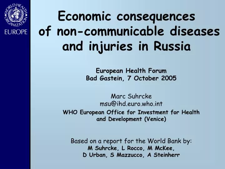 economic consequences of non communicable diseases and injuries in russia