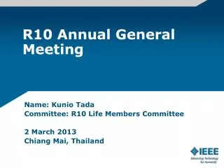 R10 Annual General Meeting