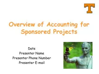 Overview of Accounting for Sponsored Projects