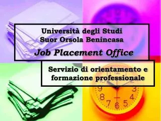 Università degli Studi Suor Orsola Benincasa Job Placement Office