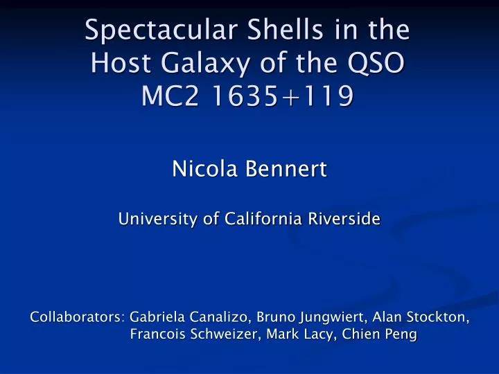 spectacular shells in the host galaxy of the qso mc2 1635 119