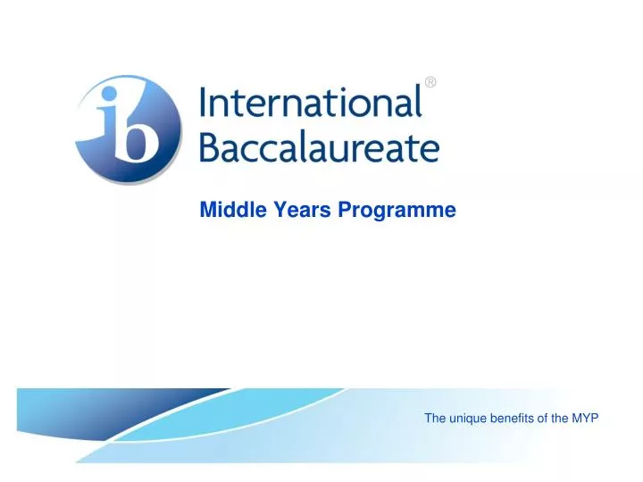 middle years programme