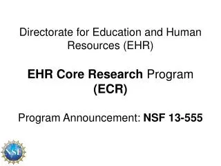 EHR Core Research