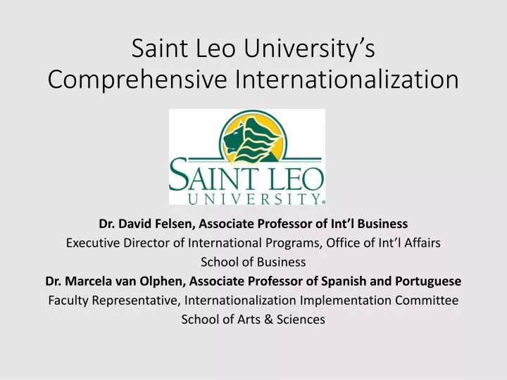 saint leo university s comprehensive internationalization
